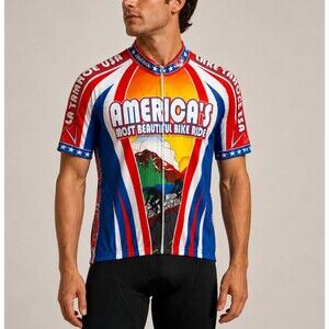 Pace Lake Tahoe USA Cycling Jersey America's Most Beautiful Bike Ride Large